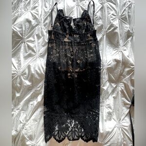 For Love and Lemons black lace dress